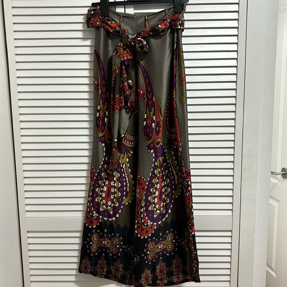 XSmall silk pant removal silk belt